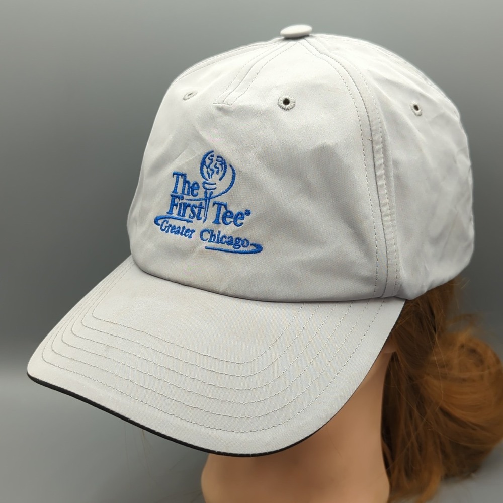 The First Tee Greater Chicago Strapback Hat Cap Adidas OSFM Gray Adjustable